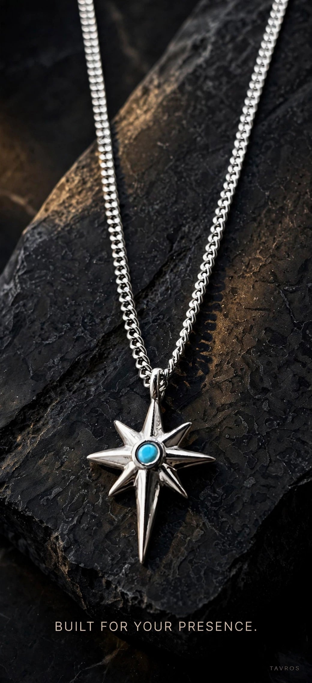 North Star blue stone necklace