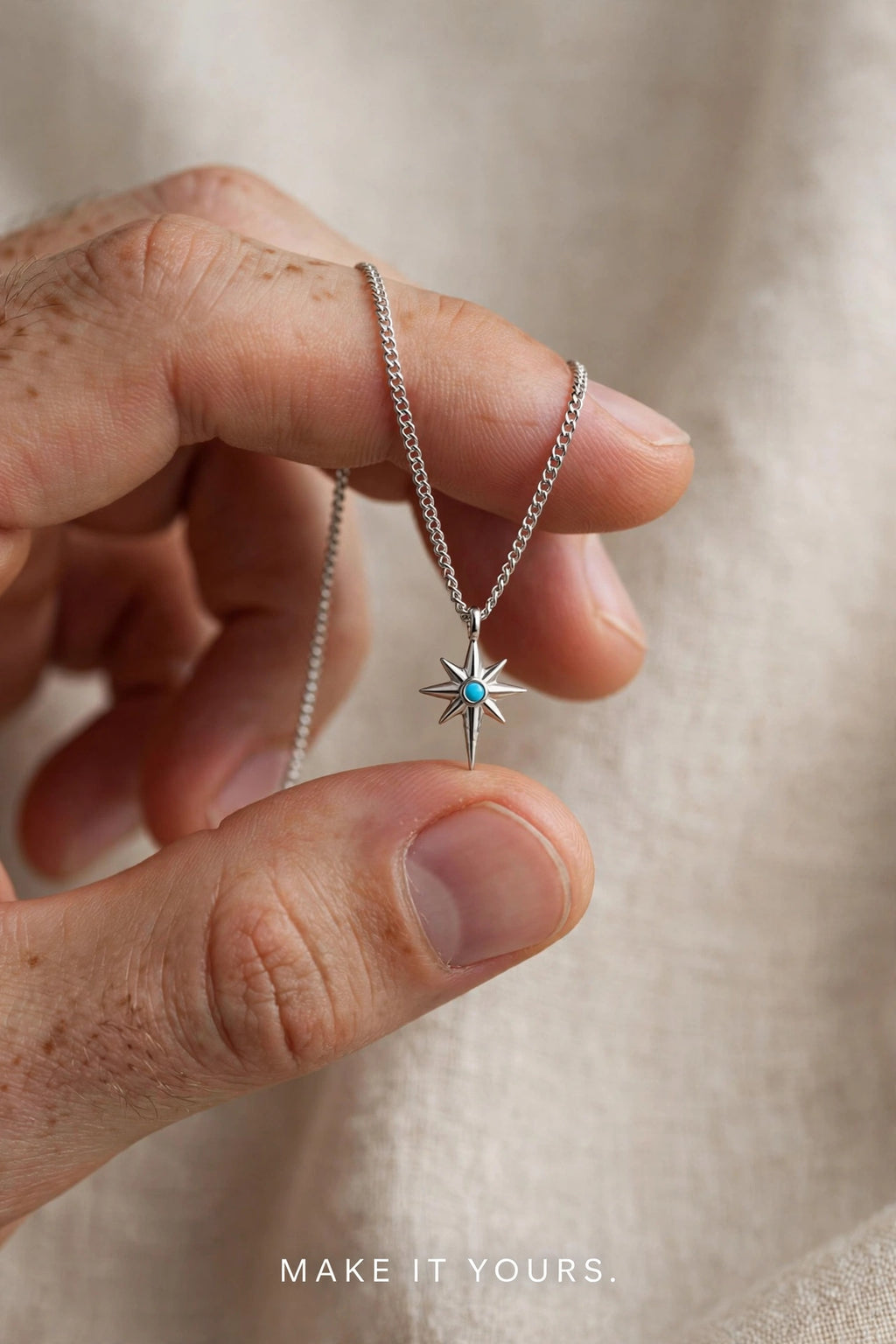 North Star blue stone necklace