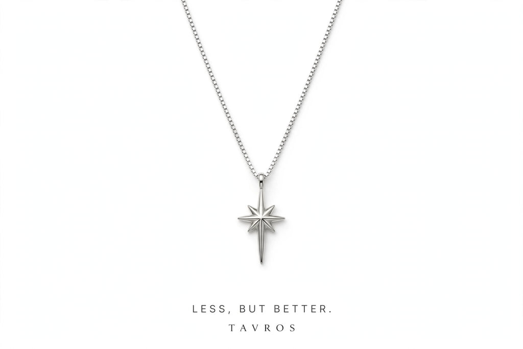 silver North star Necklace