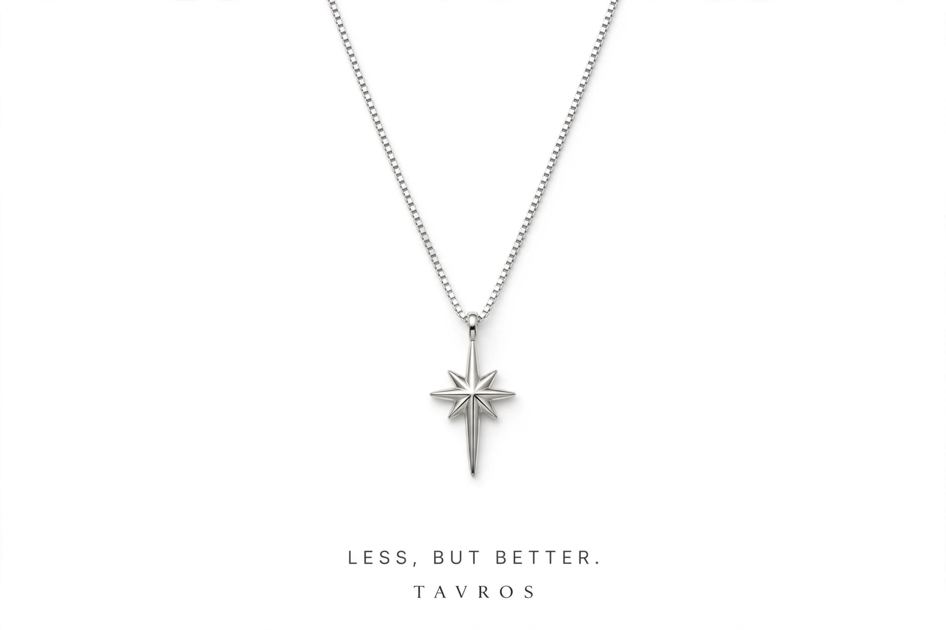 silver North star Necklace