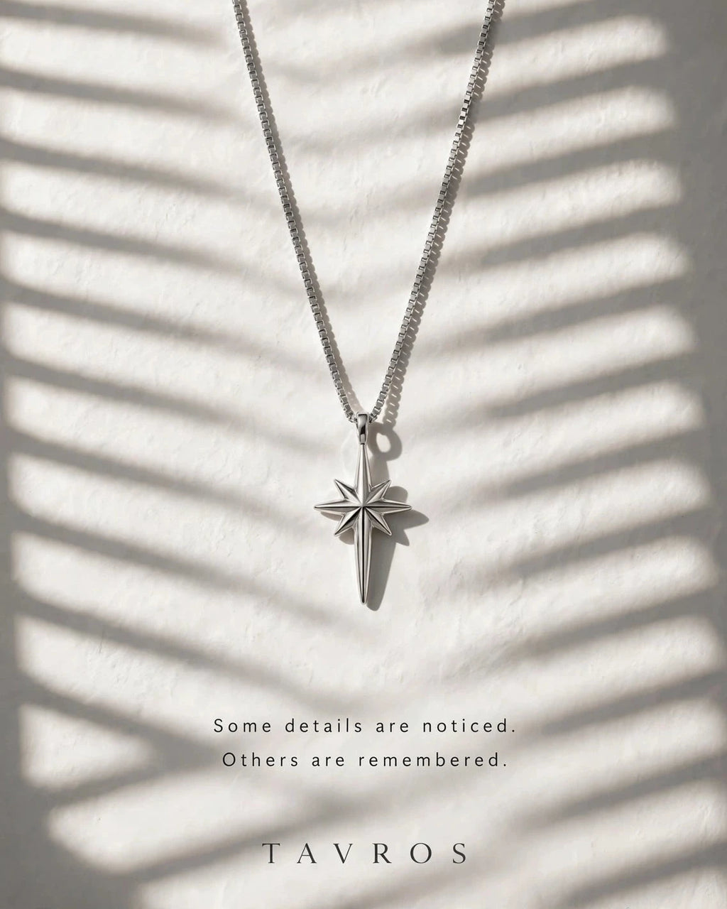silver North star Necklace